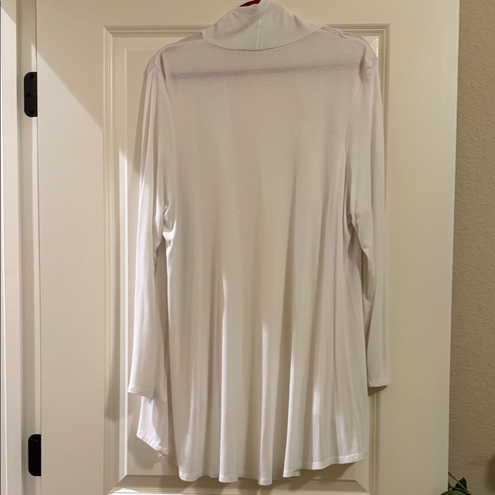 Cable & Gauge White Open-Front Cardigan - Picture 6 of 6